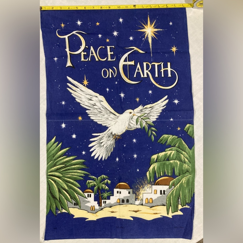 Vintage christmas tea towel